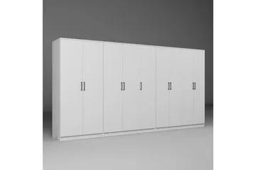 Olera Hörngarderob 340x180 cm - Vit - Förvaring - Skåp - Garderobsskåp