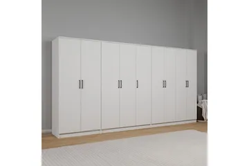 Olera Hörngarderob 340x180 cm - Vit - Förvaring - Skåp - Garderobsskåp