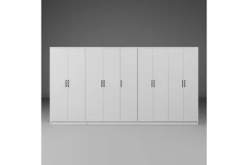 Olera Hörngarderob 340x180 cm - Vit - Förvaring - Skåp - Garderobsskåp