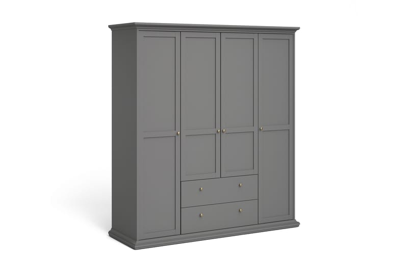 PARIS Garderobsskåp 201 cm Grå - Förvaring - Skåp - Garderobsskåp