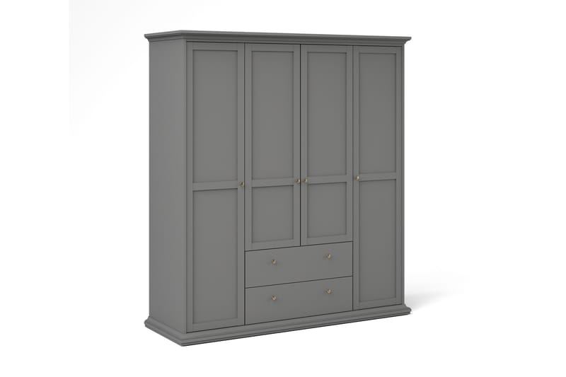 PARIS Garderobsskåp 201 cm Grå - Förvaring - Skåp - Garderobsskåp