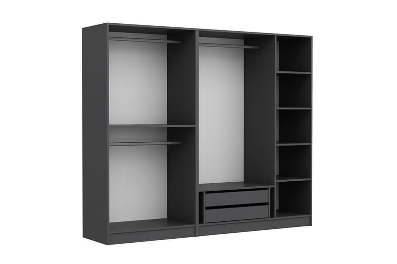 Poolburn Garderob 225 cm Antracit - Förvaring - Skåp - Garderobsskåp