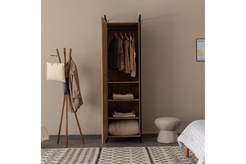 Witonia Garderob 64x52 cm - Natur - Förvaring - Skåp - Garderobsskåp