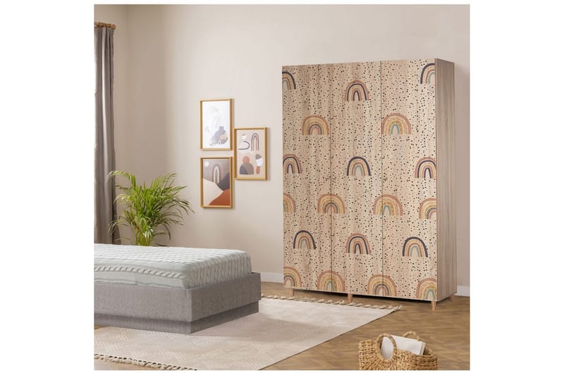 Gladfield Garderobsskåp 135x192 cm - Förvaring - Skåp - Garderobsskåp