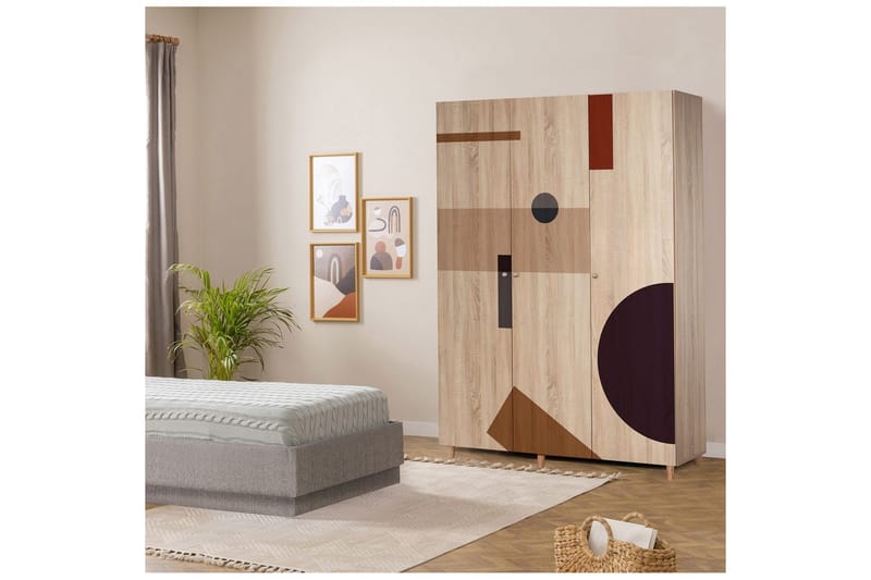 Gladfield Garderobsskåp 135x192 cm - Förvaring - Skåp - Garderobsskåp