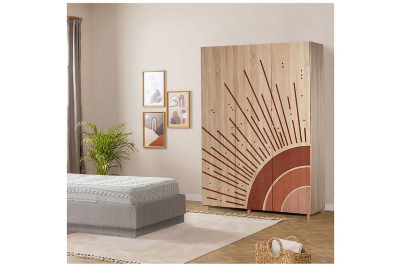 Gladfield Garderobsskåp 135x192 cm - Förvaring - Skåp - Garderobsskåp