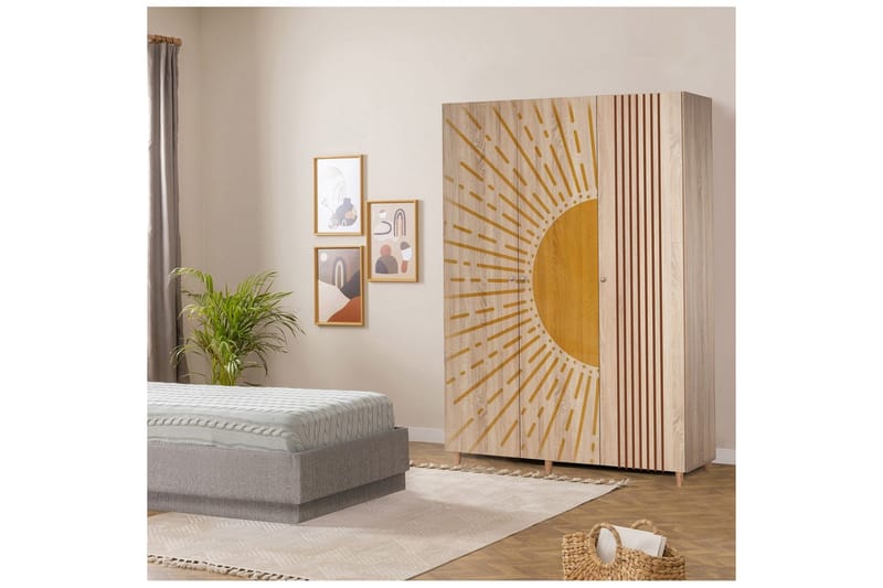 Gladfield Garderobsskåp 135x192 cm - Förvaring - Skåp - Garderobsskåp