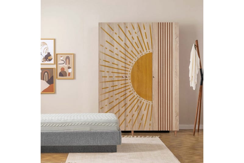 Gladfield Garderobsskåp 135x192 cm - Förvaring - Skåp - Garderobsskåp