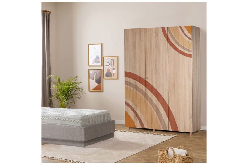 Gladfield Garderobsskåp 135x192 cm - Förvaring - Skåp - Garderobsskåp