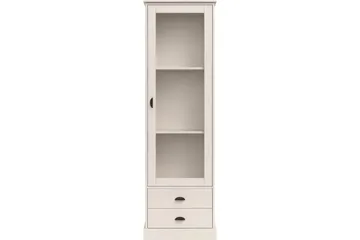 Harry Vitrinskåp 55x180 cm - Vit - Förvaring - Skåp - Vitrinskåp