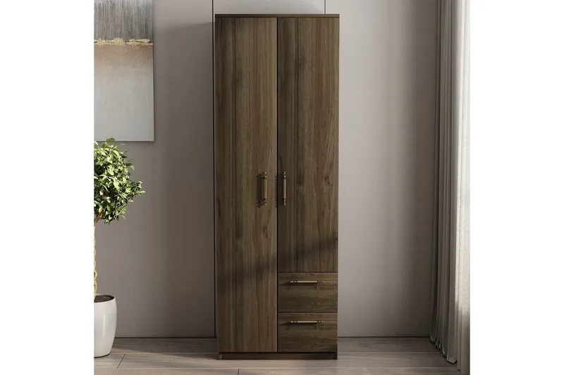 Hearst Garderobsskåp 60x171,8 cm - Valnöt - Förvaring - Skåp - Garderobsskåp