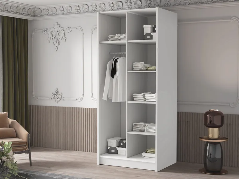 Herrljunga Garderob 100x215 cm - Brun/Svart - Förvaring - Sko- & klädförvaring - Garderober & garderobssystem