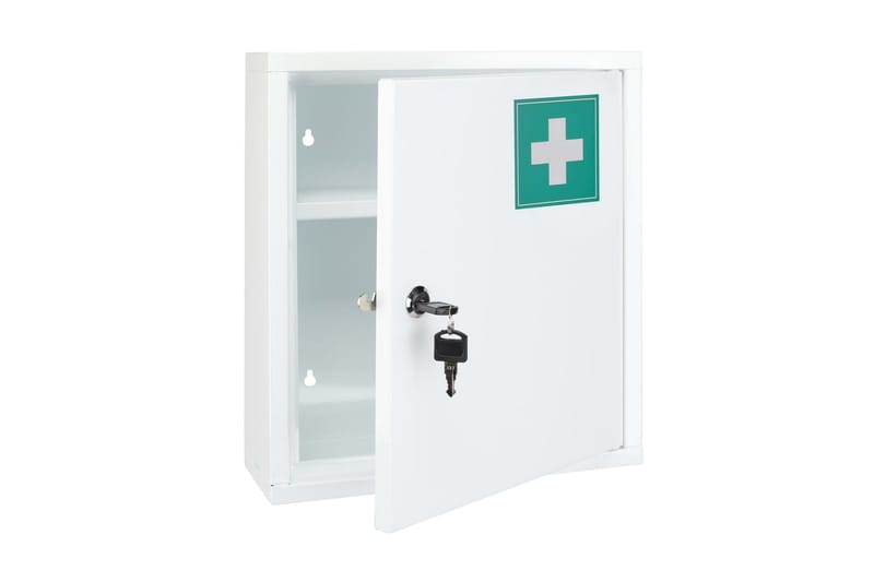 HI Medicinskåp 31,5x10x36 cm stål - Vit - Skåp - Medicinskåp