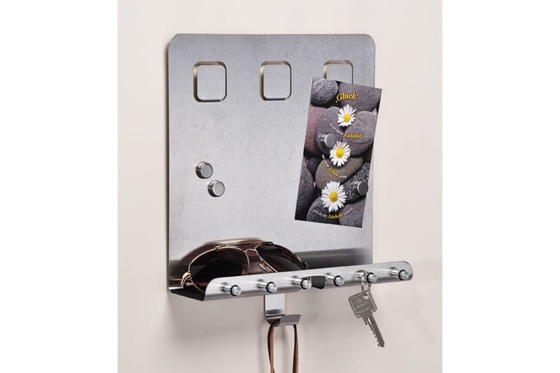HI Nyckelhållare silver 28,5x25x8 cm - Silver - Skåp - Nyckelskåp