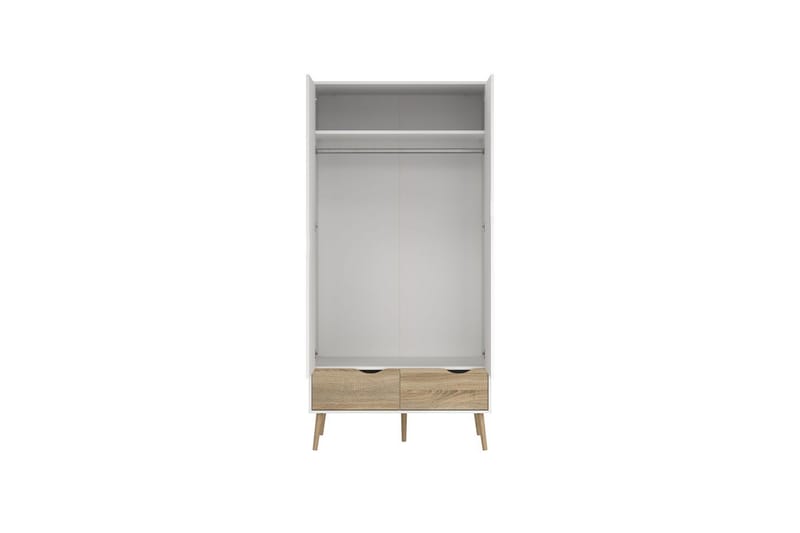 Hostafranc Garderobsskåp 98,7x200,1 cm - Vit - Förvaring - Skåp - Garderobsskåp