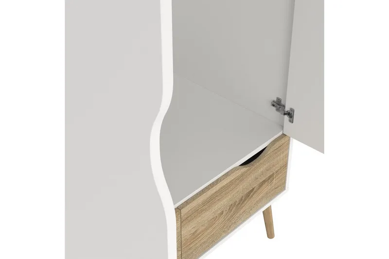 Hostafranc Garderobsskåp 98,7x200,1 cm - Vit - Förvaring - Skåp - Garderobsskåp