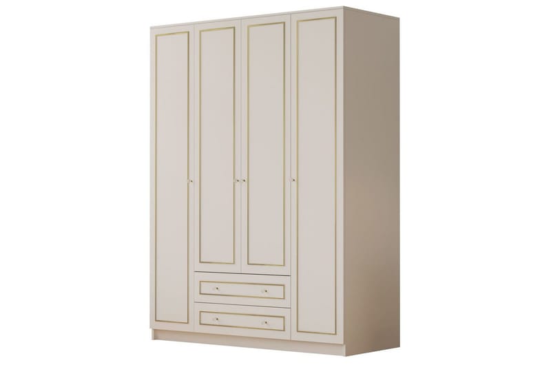 Ilros Garderobsskåp 140x180 cm, Matt Vit