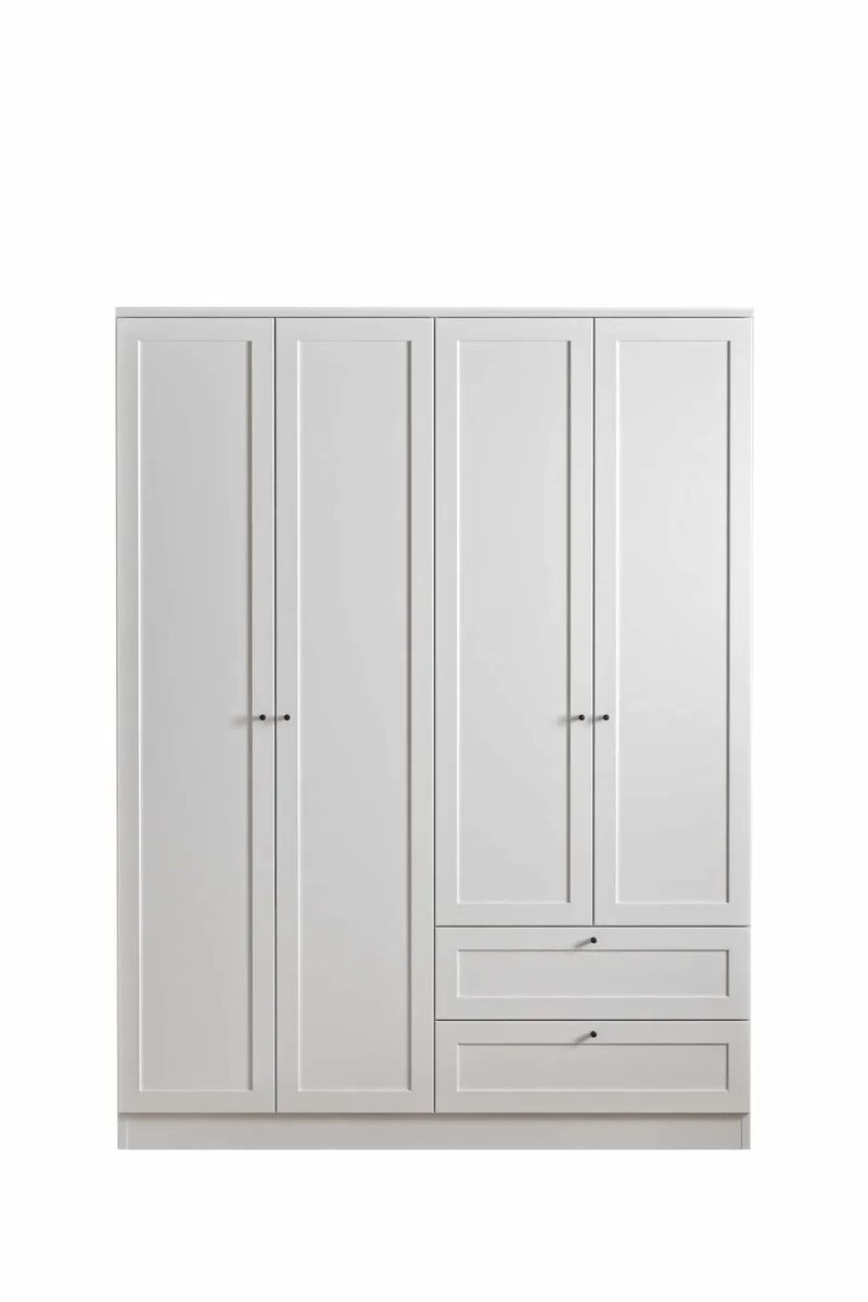 Interlaken Garderob 137x182 cm, Vit