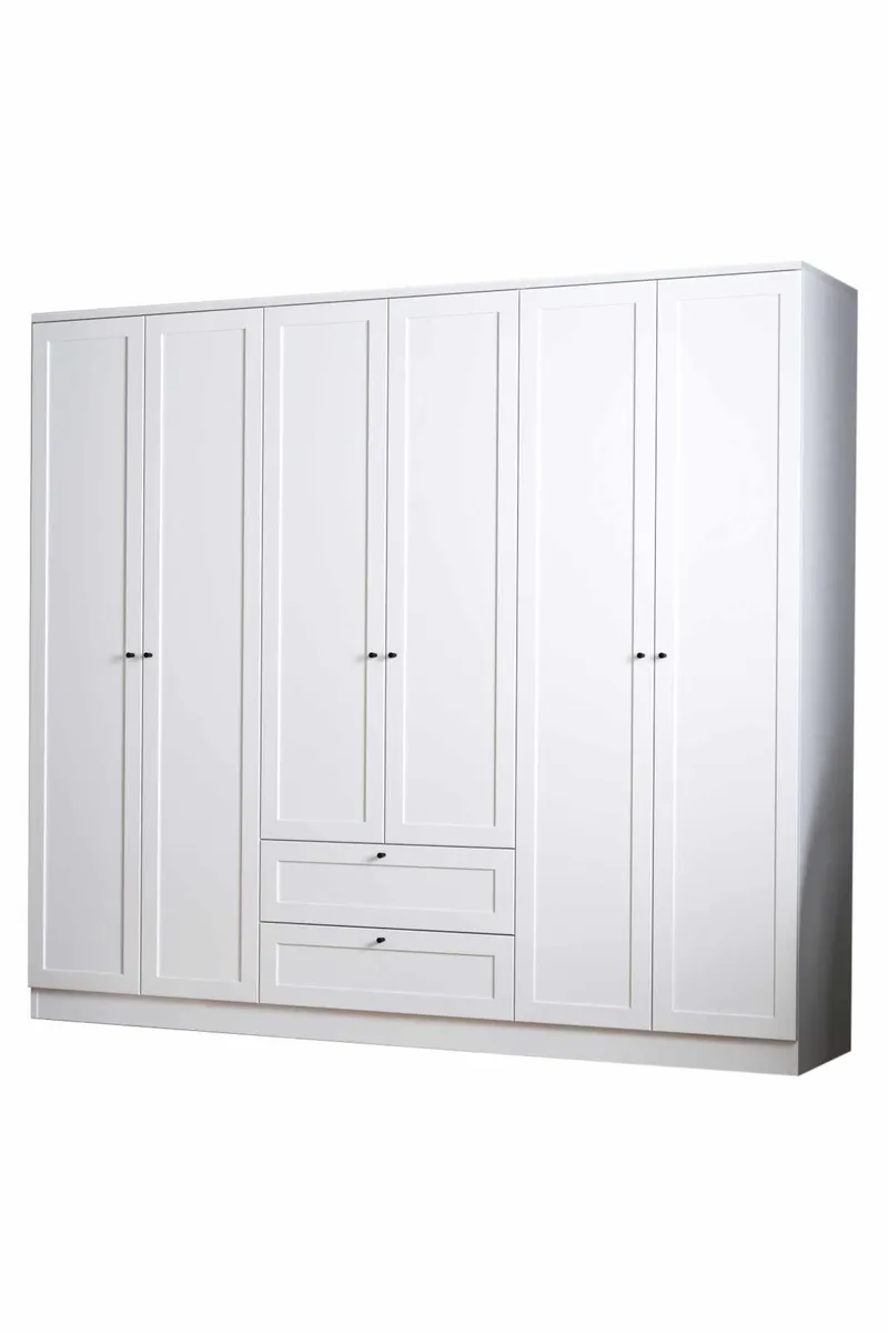 Interlaken Garderob 205x210 cm - Vit - Förvaring - Skåp - Garderobsskåp