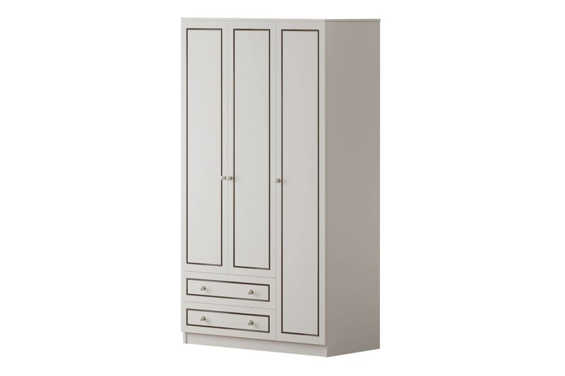 Javric Garderobsskåp 105x180 cm, Matt Vit