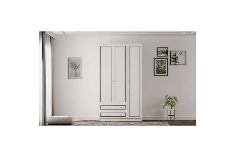 Javric Garderobsskåp 105x180 cm - Matt Vit - Förvaring - Skåp - Garderobsskåp