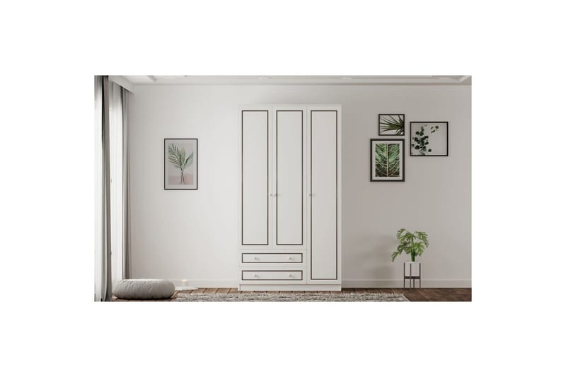 Javric Garderobsskåp 105x180 cm - Matt Vit - Förvaring - Skåp - Garderobsskåp