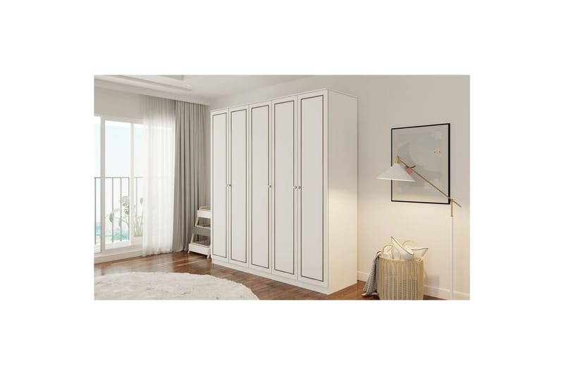 Javric Garderobsskåp 175x180 cm - Matt Vit - Förvaring - Skåp - Garderobsskåp