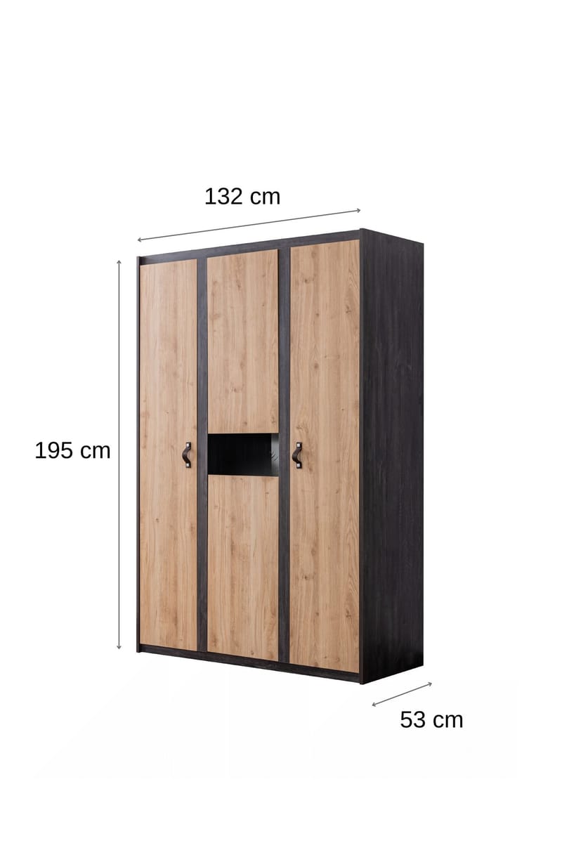 Jento Garderob 132 cm - Förvaring - Skåp - Garderobsskåp