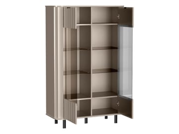 Joriel Vitrinskåp 99x155 cm - Beige - Förvaring - Skåp - Vitrinskåp