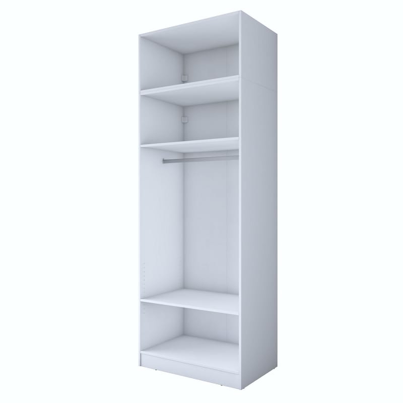 Jornes Garderob 90x255x57,5 cm - Vit - Förvaring - Skåp - Garderobsskåp