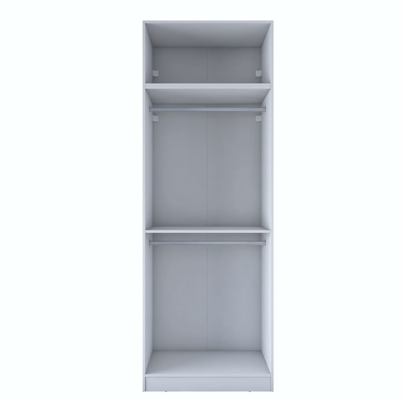 Jornes Garderob 90x255x57,5 cm - Vit - Förvaring - Skåp - Garderobsskåp