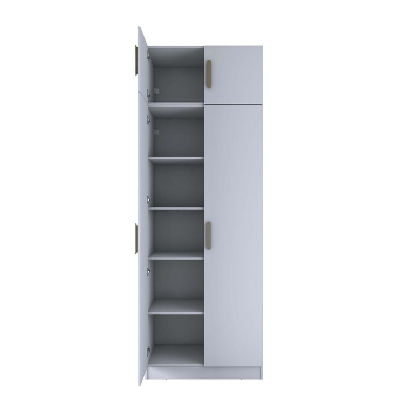 Jornes Garderob 90x255x57,5 cm - Vit - Förvaring - Skåp - Garderobsskåp
