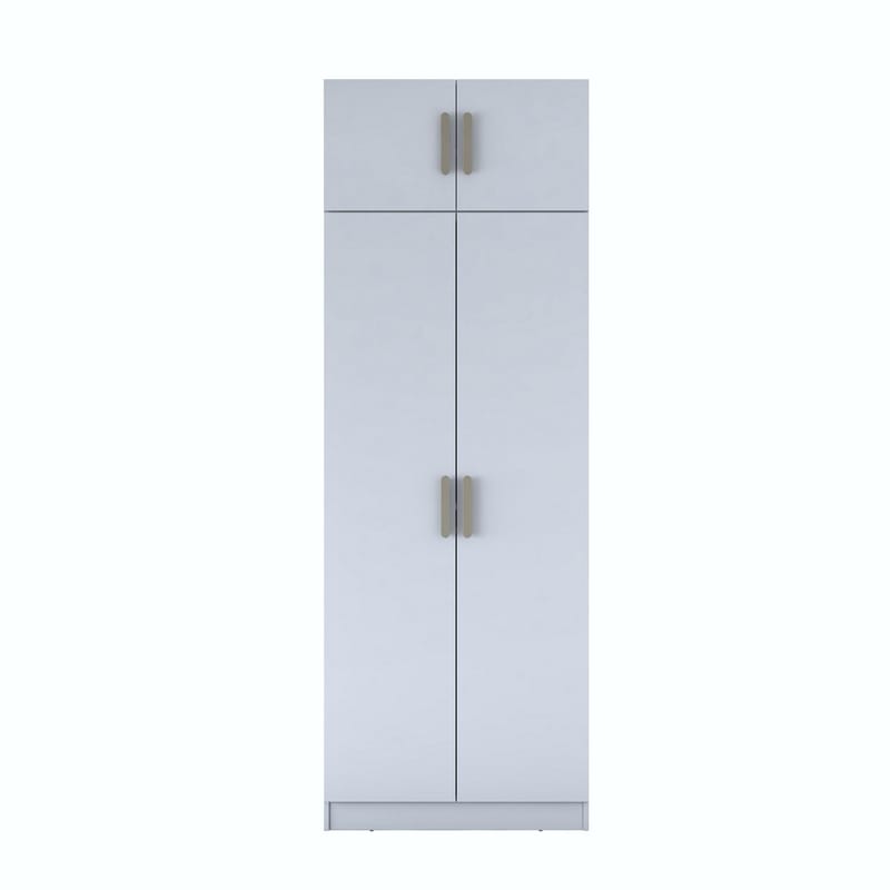 Jornes Garderob 90x255x57,5 cm - Vit - Förvaring - Skåp - Garderobsskåp