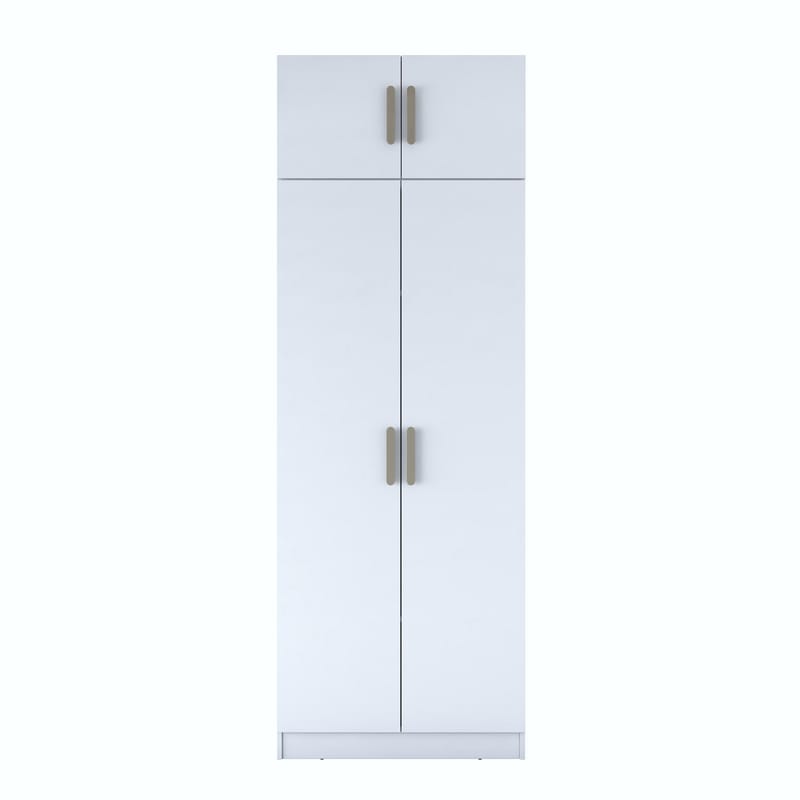 Jornes Garderob 90x255x57,5 cm - Vit - Förvaring - Skåp - Garderobsskåp