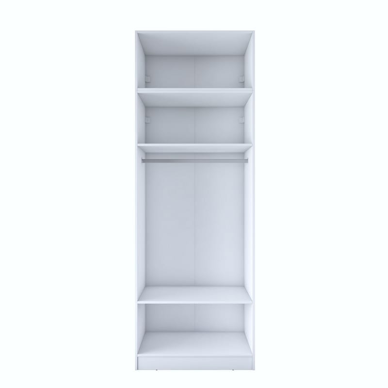 Jornes Garderob 90x255x57,5 cm - Vit - Förvaring - Skåp - Garderobsskåp