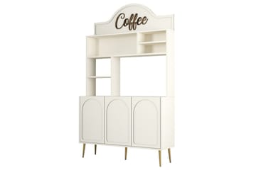Kaffebarskåp Hazim Tre Gräddfärgad / Rany