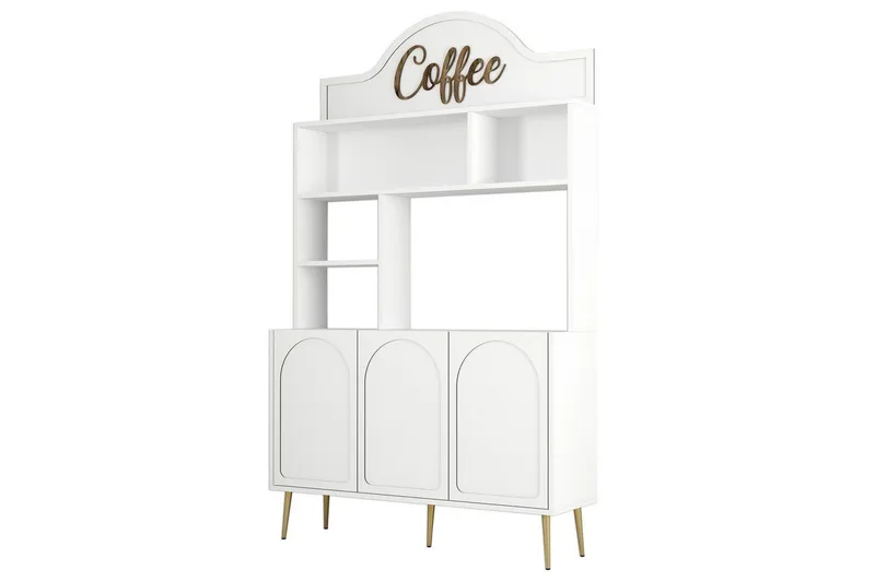 Kaffebarskåp Hazim Tre Vit / Rany, Vit / Rany