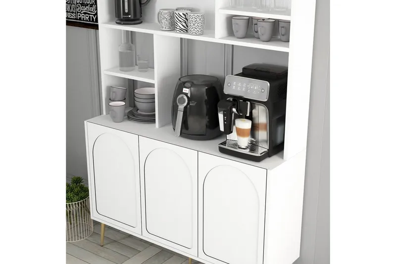 Kaffebarskåp Hazim Tre Vit / Rany - Vit / Rany - Förvaring - Skåp - Barskåp