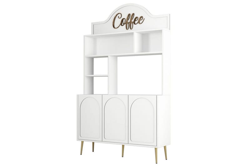 Kaffebarskåp Hazim Tre Vit / Rany - Vit / Rany - Förvaring - Skåp - Barskåp