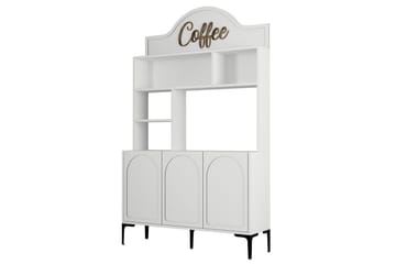 Kaffebarskåp Hazim Tre Vit / Svart