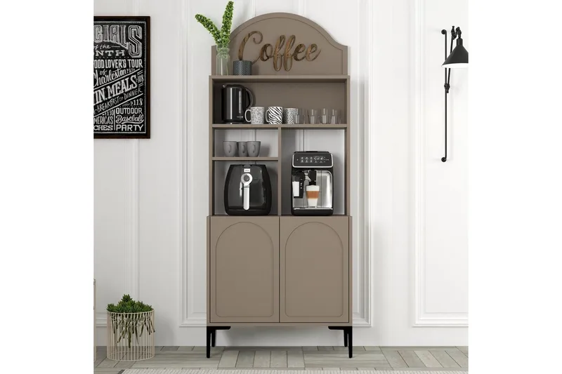 Kaffebarskåp Hazim Två Atlas / Svart - Atlas / Svart - Förvaring - Skåp - Barskåp