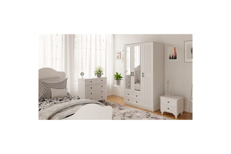 Kesra Garderobsskåp 105x184 cm - Matt Vit - Förvaring - Skåp - Garderobsskåp