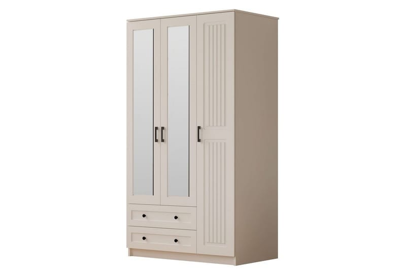 Kesra Garderobsskåp 105x184 cm, Matt Vit