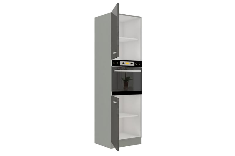 BIANCO Köksskåp 60x57x210 cm - Vit - Förvaring - Skåp - Köksskåp - Högskåp