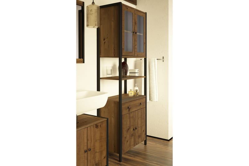 Brayden TV-skåp 60x180 cm - Brun/Svart - Förvaring - Skåp - Köksskåp - Högskåp