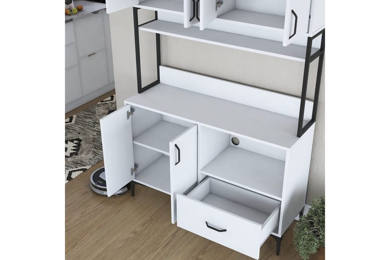Cerreta Högskåp 198,6 cm - Vit - Förvaring - Skåp - Köksskåp - Högskåp