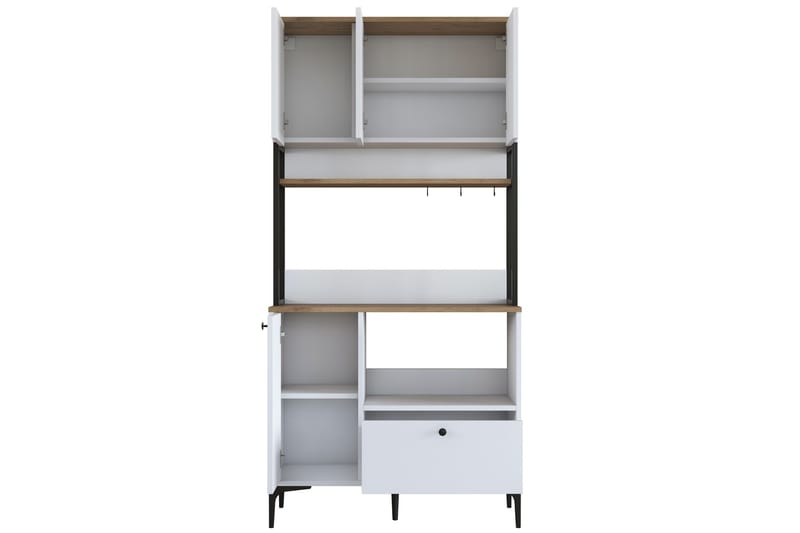 Eligius Högskåp - Vit/Valnöt - Förvaring - Skåp - Köksskåp - Högskåp