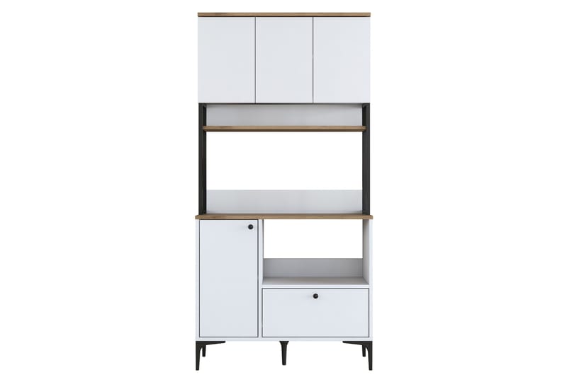 Eligius Högskåp - Vit/Valnöt - Förvaring - Skåp - Köksskåp - Högskåp