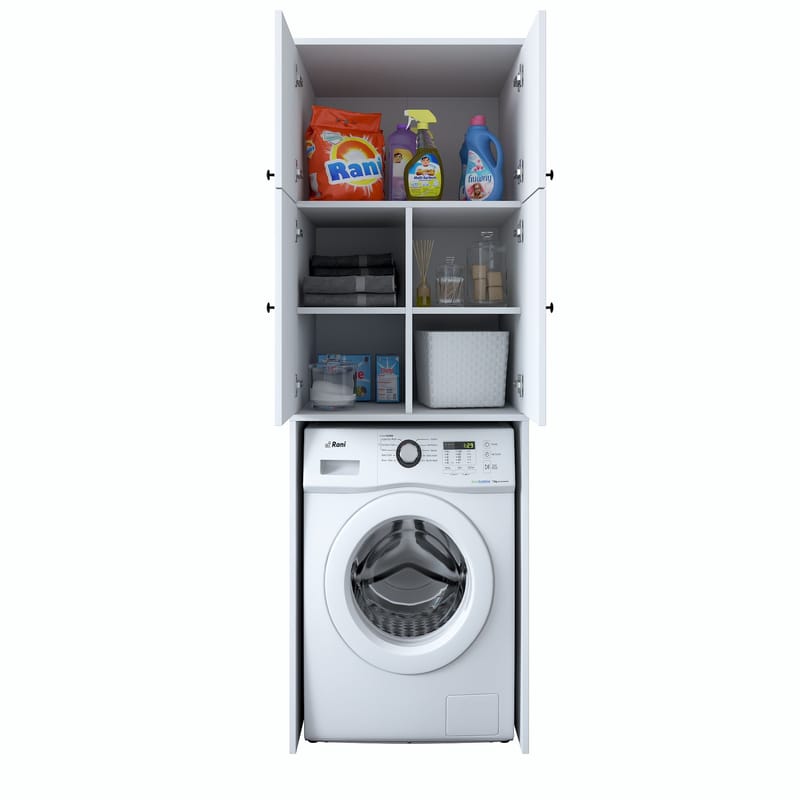 Fenvik Tvättmaskinsskåp 65x193,6x62,5 cm - Vit - Förvaring - Skåp - Köksskåp - Högskåp