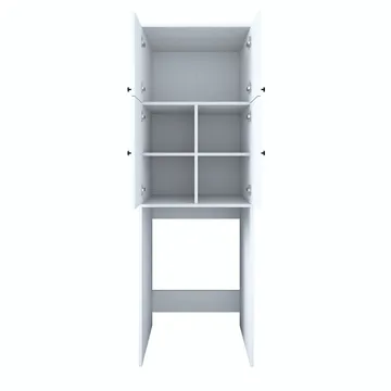 Fenvik Tvättmaskinsskåp 65x193,6x62,5 cm - Vit - Förvaring - Skåp - Köksskåp - Högskåp